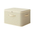 thumbnail image 2 of Fabric Storage Bins with Lids Foldable Stackable Closet 25L Large Organizer Boxes with Handles for Clothes Blankets Bedding, Space Saving Storage for Home Bedroom, 2 of 5