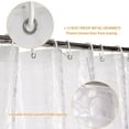 thumbnail image 4 of Shower Curtain Liner Waterproof, 8G Thick EVA, Heavy Duty with Magnets, 3D Pebble Bath for Stall, Bathtubs Bathroom, 72 x 72, 12 Hooks, 4 of 4