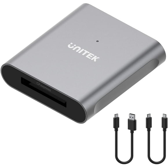 Lecteur de Carte CFexpress, Unitek USB 3.2 Type C to CFexpress B, Adaptateur de Carte Mémoire Portable en Aluminium, Support