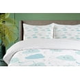 thumbnail image 4 of Ambesonne Grey Duvet Cover Sets, Nocturnal Pattern, 2-King, White Pearl Pale Blue, 4 of 7