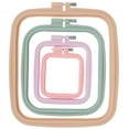 thumbnail image 4 of 4/5Pcs Square Embroidery Hoops Plastic Cross Stitch Hoops with Different Sizes and Colors Reusable Embroidery Hoops Frames Sewing Tool for Sewing Needlework Embroidery Projects, 4 of 9