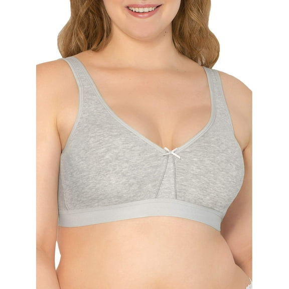 Fruit of the Loom Women's Plus Size Beyond Soft Wireless Cotton Bra, Style FT811