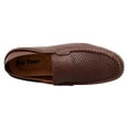 thumbnail image 3 of Go Tour Men's Premium Genuine Hand-made Leather Casual Slip on Loafers Breathable Driving Shoes Fashion Slipper B Dark Brown Punched 8.5/42, 3 of 8