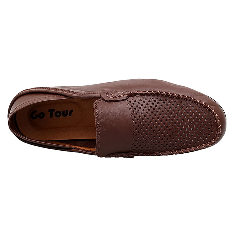 Fashion Men\'s Brown Slip-On Casual Loafers, 43 Go Tour Men main image 4