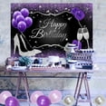 thumbnail image 3 of Kreatwow Happy Birthday Backdrop Balloon Garland Party Decoration Kits, Purple and Silver, 73 Count, 3 of 3