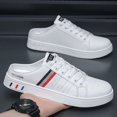 thumbnail image 3 of Zapatillas planas y transpirables para hombre, zapatos de diseñador de tendencia, de PU, cómodos, de lujo, de verano, 3 of 5