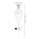 thumbnail image 2 of Distillero de vidrio de borosilicato de borosilicato de forma de embudo separatoria de 125 ml, 2 of 7