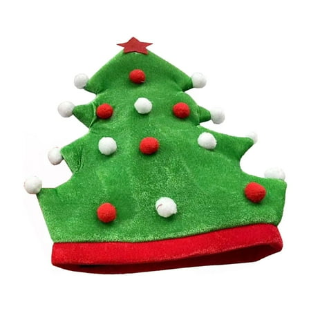 

EUDIDV Xmas Tree Decor Green Performance Christmas Tree Christmas Hat Tree Hat Santa Claus Hat Stage Decoration Performance Christmas Decorations Couple s Hat Christmas Ornaments