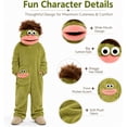 thumbnail image 4 of Big Mouth Monster Pajama Costume for Parent & Little One, Cozy Soft Hooded One Piece with Comb, Silly Monster Onesie Loungewear Family Christmas Pajamas Matching Sets, 4 of 9