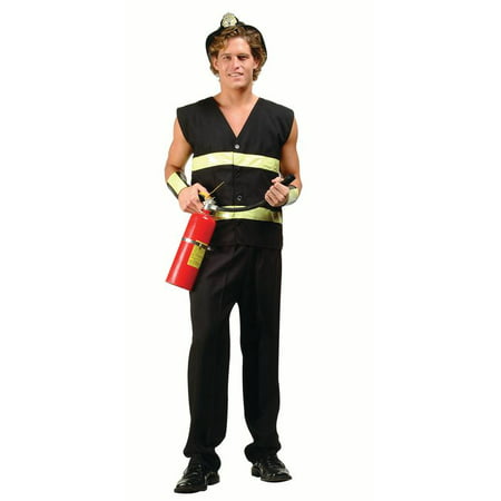 Fire Fighter Adult Men Plus Size Costume
