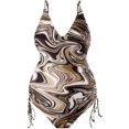 thumbnail image 1 of Maillot de Bain Maternité Col en V Monokini Dos Nu à Volants, 1 of 8
