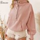 thumbnail image 2 of Sudaderas con capucha de manga raglán para mujer, jersey con capucha, sudadera con cremallera, ropa de calle de moda para niña, prendas de vestir negras, moda de otoño, 2 of 4