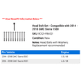 thumbnail image 2 of Head Bolt Set - Compatible with 2014 - 2018 GMC Sierra 1500 2015 2016 2017, 2 of 2