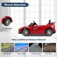thumbnail image 4 of Licensed Ferrari LaFerrari Racing Ride On Car 12V Kids Electric Car with Remote Control, Openable Hydraulic Scissor Doors, Leather Seat, Spring Suspension, Lights, MP3, Powered Wheels Racing Car, Red, 4 of 8