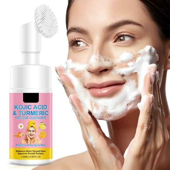 Mbxmh Turmeric Face Cleanser, Gentle Foaming Facial Cleanser Gently Exfoliating Wash for All Ages Skin Types Double Cleansing Soothing and Moisturizing 100Ml, New Arrival!
