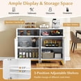 thumbnail image 2 of Kadyn Modern Sideboard Buffet Cabinet with 4 Doors and Adjustable Shelves, Kitchen Buffet Cabinet for Dining Room, Kicthen, Living Room, Restaurant, White, 2 of 7
