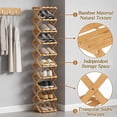 thumbnail image 5 of 2/3/4/5/6/7/8/9 Tier Bamboo Shoe Rack, no Installation Required, Foldable Shoe Rack, Multi-Layered Storage, Strong Load-Bearing Capacity, Space-Saving, for Indoor, Balcony, 5 of 7