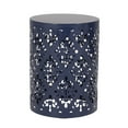 thumbnail image 2 of GDF Studio Verdugo Outdoor Metal Side Tables, Set of 2, Navy Blue, 2 of 7