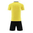 thumbnail image 5 of Vornjynx Kids Boys Outfit Sets Breathable Mesh T-Shirt and Shorts Summer Trendy Football Activewear 2 Piece Yellow Size 14-15, 5 of 5