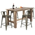 thumbnail image 2 of Gymax 5 Pieces Retro Kitchen Table & Chairs Set Rectangular Table Dining Set for Home Kitchen, 2 of 6
