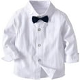 thumbnail image 5 of Baby Boy Formal Outfit Tuxedo Plaid Gentleman Suit Onesie Jumpsuit, 5 of 7