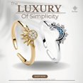 thumbnail image 4 of Sparkling Sun Ring/Blue Moon Ring with 14k Gold/Silver Plated, 4 of 5