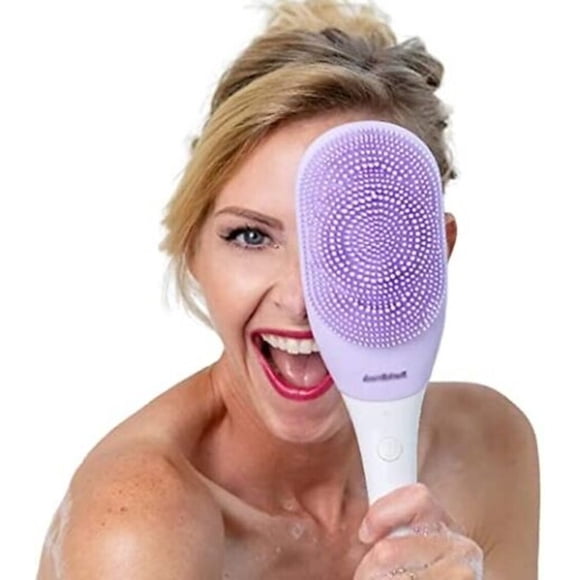 Cepillo de Baño Exfoliante y Masajeador Eléctrico Inteligente para el cuerpo Bloombrush 3 velocidades Color Lila