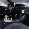 thumbnail image 2 of Multi-Function Double Cup Holder for Car Silver Plastic Large Base Perfect for Drink Bottles and, 2 of 10