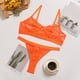 thumbnail image 5 of Encaje sexy conjunto de ropa interior sujetador ropa interior regalo para mujer, naranja fluorescente, L 2 piezas Advancent XX000054-46, 5 of 7
