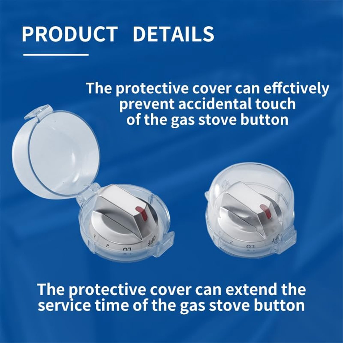 Electric Stove Knob Replacement - DG94-03500V DG94-03500W (4PCS+ 4 Gas Stove Knob Protectors)