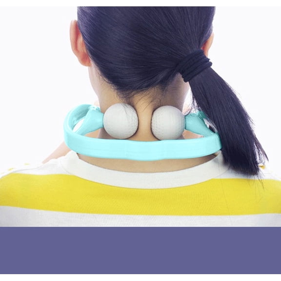 Ton Neck Massager Shiatsu Deep Tissue Dual Trigger Point Shoulder Massager for Pain Relief, Ergonomic Handle Design, Lightweight & Portable