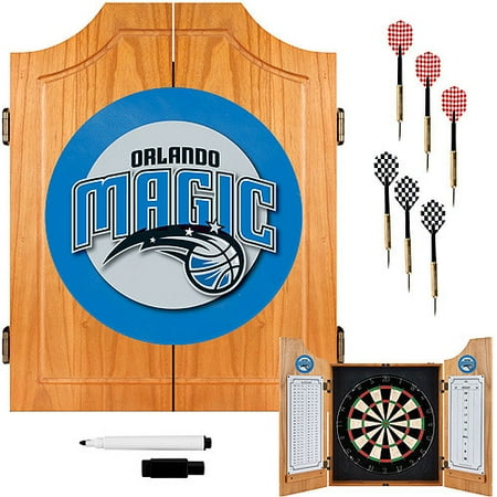 Orlando Magic NBA Wood Dart Cabinet Set