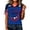 Blue, variant on Women's Summer Tops 2026 Soccer Cup V Neck Short Sleeve Fan Wear USA Soccer Jersey American Flag Football Graphic Tees Purple S