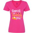 thumbnail image 3 of Inktastic Thanksgiving Sweet as Pumpkin Pie Women's V-Neck T-Shirt, 3 of 5