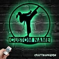 thumbnail image 4 of Craftnamesign Custom Girl Taekwondo Martial Arts Metal Sign LED Light, Girl Tae Kwon Do Name Sign, 4 of 5