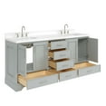 thumbnail image 4 of Ariel Stafford 73 Inch Double Oval Sink Vanity With White Quartz Countertop W/1.5" Edge In Grey, 4 of 10