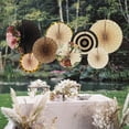 thumbnail image 4 of Party Hanging Paper Fans Decoration Set for Wedding Birthday Party Mother's Day Round Events Accessories Set of 8, 4 of 7