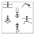 thumbnail image 1 of DistinctInk Custom Bumper Sticker - 8" x 8" Decorative Decal - White Background - Yoga Skeletons, 1 of 2