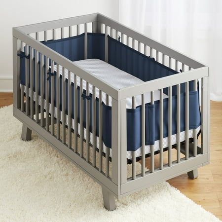 - BreathableBaby® 3pc Classic Crib Bedding Set–Navy