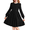 Black, variant on Arshiner Girls Sweater Dress Fall Winter Puff Long Sleeve Knit Pullover Formal Dresses with Pockets
