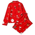 thumbnail image 5 of Womens Christmas Pajama Set Long Sleeve Collared Top and Pants Festive Holiday Sleepwear Cozy Loungewear for Home and Nights, 5 of 5