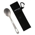 thumbnail image 3 of Titanium Camping Tableware with Bag Durable Extra Strong Camping Cutlery Portable Flatware Camping Utensils for Household Backpacking Travel Spoon Black Bag, 3 of 10