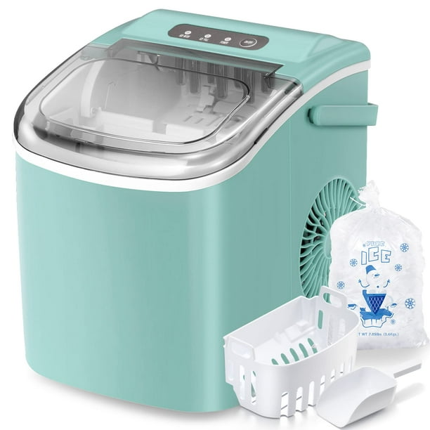 Kismile Countertop Ice Maker Portable Ice Machine with Handle,Self