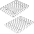 thumbnail image 1 of CHUANK 2-Pieces Small Cooling Baking Racks  Stainless Steel Grid Rack for Cooking Roasting Drying Grilling  9.75‘‘ x 7.5‘‘ x 0.75‘‘  Oven & Dishwasher Safe  Fit Small Toaster Oven, 1 of 7