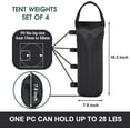 thumbnail image 2 of Large   Gazebo Weights 112 LBS 4-Pack Black Sand Bags for Canopy Tent Pergola Outdoor Use, 2 of 5