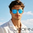 thumbnail image 3 of Joopin Polarized Clip On Sunglasses Over Eyeglasses for Men Women UV Protection(Mirrored Blue), 3 of 8