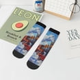 thumbnail image 7 of Pofeuu Cartoon Train Hot Air Balloon Print 30cm Socks, Adult Running Hiking Socks for Youth and Adult, 7 of 7