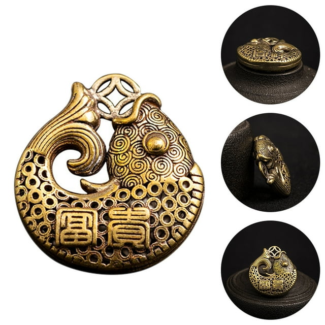 unbranded 4Ud Llavero Colgante De Metal Dorado Con Único De Peces Para Uso Decorativo