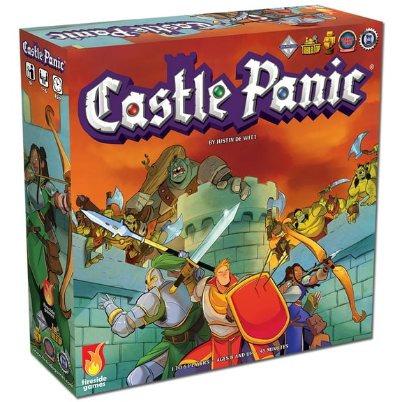 Castle Panic (Second Edition), Cooperative Board Game for Adults and Family, Ages 8 , 1 to 6 Players, 45 Minutes, by Fireside Games