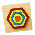 thumbnail image 1 of STARTIST Geometric Puzzles Toy Teaching Shape Hexagon ,Wooden Puzzles, 1 of 9